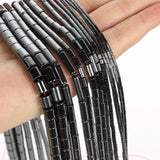 Hematite Stone Pipe Cylinder Beads 3-8MM