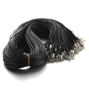 60CM Braided Rope Necklaces Lobster Clasp Chain 20PCS/Lot String Cord
