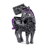 Horse Fits Bracelet Charms Beads Purple Tail SSilver Plated Pendant