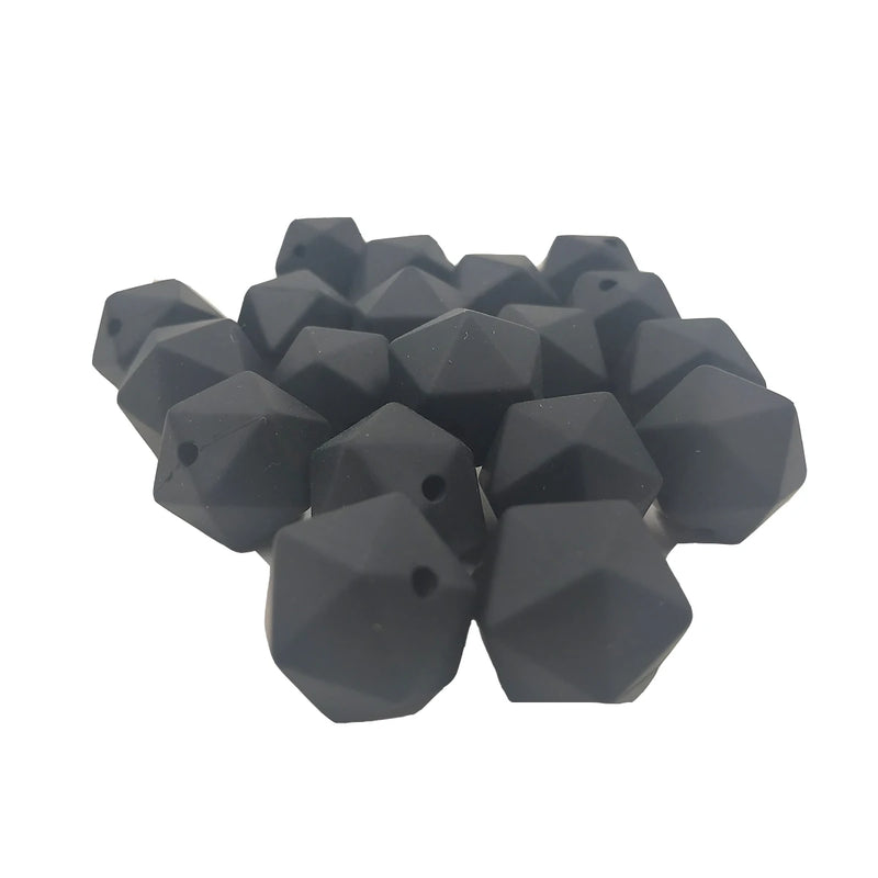 Icosahedron Silicone Bead for DIY Keychain Bracelet Necklace