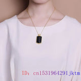 Natural Chalcedony Pendant Necklace 925 Silver Charm Jewelry