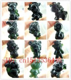 Jade Chinese Zodiac Pendant Necklace Luck Amulet Charm Jewellery