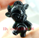 Jade Chinese Zodiac Pendant Necklace Luck Amulet Charm Jewellery