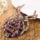 Jet Spider Brooch Men Jewelry colar Masculino Party Broches Bijuterias Noble
