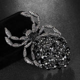 Jet Spider Brooch Men Jewelry colar Masculino Party Broches Bijuterias Noble