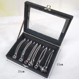 Small Flannel-Covered Arched Jewelry Box