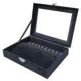 Small Flannel-Covered Arched Jewelry Box