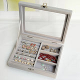 Small Flannel-Covered Arched Jewelry Box