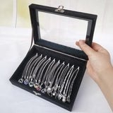 Small Flannel-Covered Arched Jewelry Box