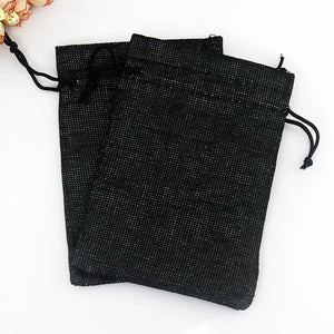 Jute Drawstring Beads Gift Bag 50pcs Burlap Bags Wedding Party Candy Packaging