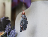 Kyanite Necklace, Wire Wrapped Stone Jewelry for Women