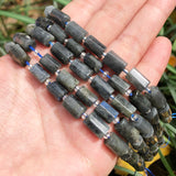 Labradorite Stone Beads for DIY Jewelry Making 7.5inch