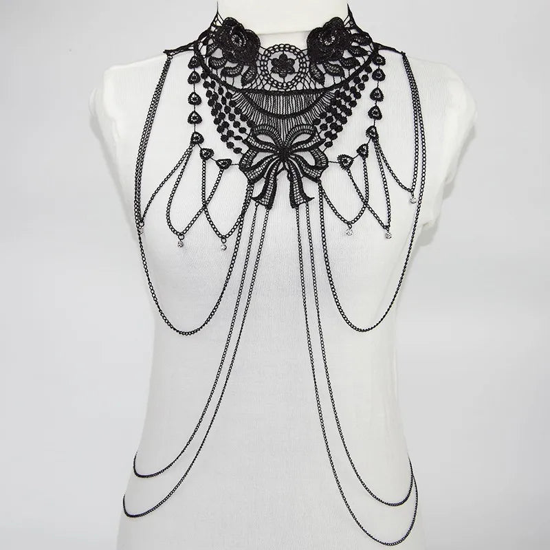 Lace Body Chain Jewelry Women's Cosplay Halloween Costume