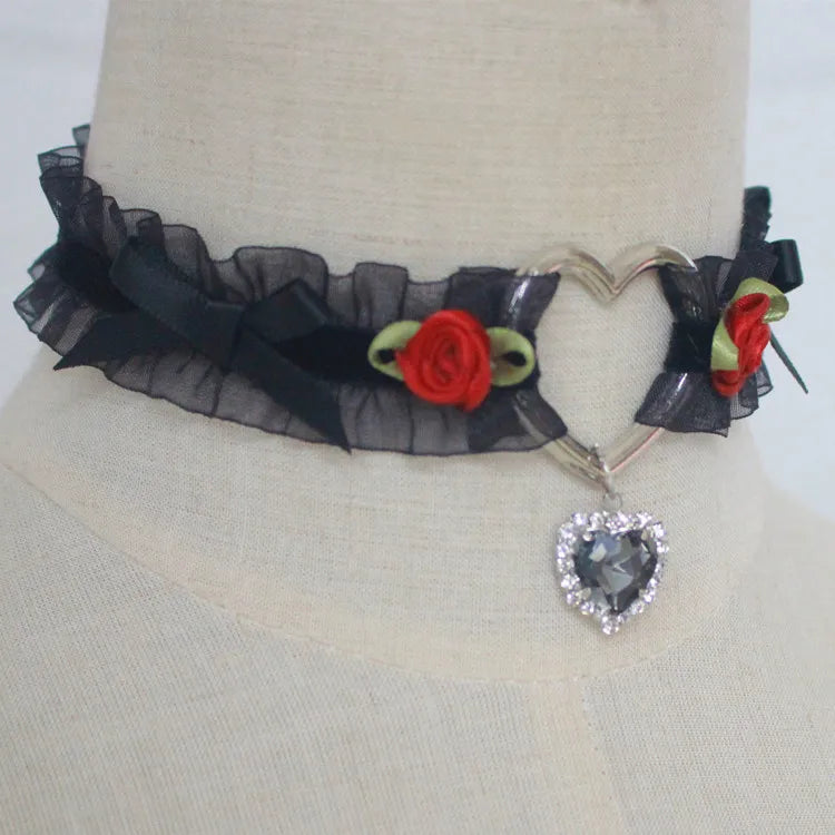 Crystal Tassel Gothic Style Choker Necklace
