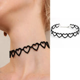 Velvet Choker Necklace Women Love Heart Collar