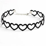 Velvet Choker Necklace Women Love Heart Collar