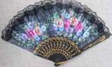 12pcs Lace Floral Folding Hand Fans Wedding Dancing