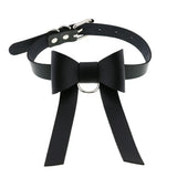 Leather BowKnot Choker Necklace Collar Gothic Punk Choker