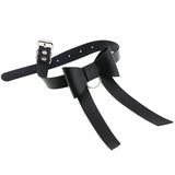 Leather BowKnot Choker Necklace Collar Gothic Punk Bow Tie Clavicle Chain