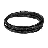 Men's Multilayer Stainless Steel Leather Braided Bracelet
