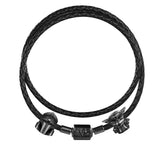 925 Silver Bead & Charm Leather Bracelet DIY Jewelry Making