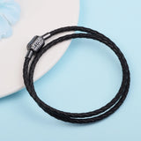 925 Silver Bead & Charm Leather Bracelet DIY Jewelry Making