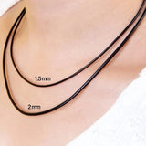 Leather Chain Necklace for DIY Women Men Braid Rope Long Necklace 40/50/60/70CM