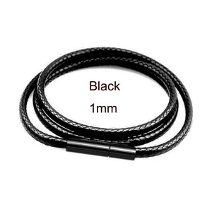 Leather Chain Necklace for DIY Women Men Braid Rope Long Necklace 40/50/60/70CM