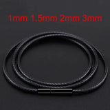 Leather Chain Necklace for DIY Women Men Braid Rope Long Necklace 40/50/60/70CM