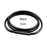 Leather Chain Necklace for DIY Women Men Braid Rope Long Necklace 40/50/60/70CM