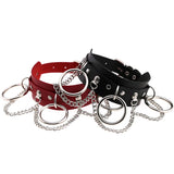 Leather Choker Female Collar For Women Goth Punk Chain Harajuku Necklace