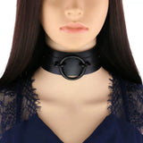 Leather Choker Goth Girls Collar Necklace Punk Chokers Witch Necklace
