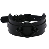 Leather Choker Goth Girls Collar Necklace Punk Chokers Witch Necklace