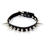 Leather Choker Necklace Punk Rock Gothic Torques Leather Stud