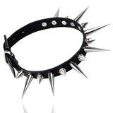 Leather Choker Necklace Punk Rock Gothic Torques Leather Stud