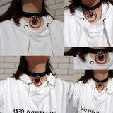 Heart Goth Choker Punk Statement Metal Love lock Necklace