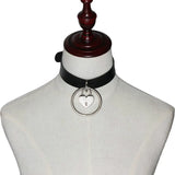 Heart Goth Choker Punk Statement Metal Love lock Necklace