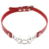 Leather Choker Punk Rock Metal Collar Necklace Gothic Accessories