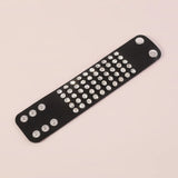Women's Leather Cuff Bracelet Goth Rhinestone Punk Rock Accessory