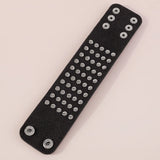 Women's Leather Cuff Bracelet Goth Rhinestone Punk Rock Accessory