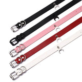 Leather Moon Choker Necklace Crescent Gothic Jewelry for Women