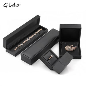 Leather Proposal Ring Pendant Necklace Bracelet Collection Box