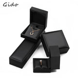 Leather Proposal Ring Pendant Necklace Bracelet Collection Box