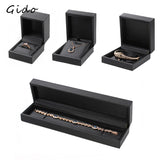 Leather Proposal Ring Pendant Necklace Bracelet Collection Box