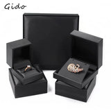 Leather Proposal Ring Pendant Necklace Bracelet Collection Box