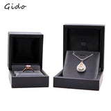Leather Proposal Ring Pendant Necklace Bracelet Collection Box