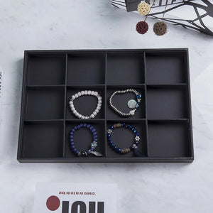 Leather Ring Necklace Storage Tray Earring Organizers