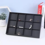Leather Ring Necklace Storage Tray Earring Organizers
