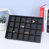 Leather Ring Necklace Storage Tray Earring Organizers