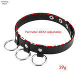 Leather Rock Jewelry Adjustable Soft Collar Choker Punk